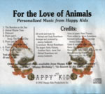 For the Love of Animals kids music CD